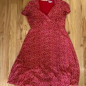 Madewell Puff-Sleeve Wrap-Front Midi Dress, 16